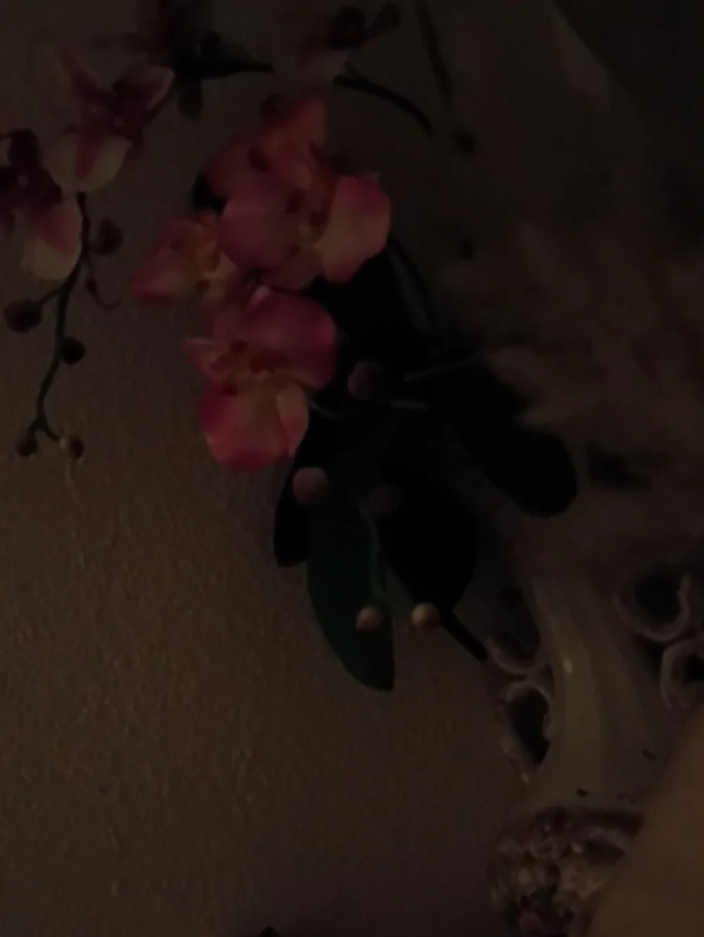 Pink Faux Orchid Stem Accent by